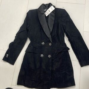 ZARA SUEDE BLAZER DRESS